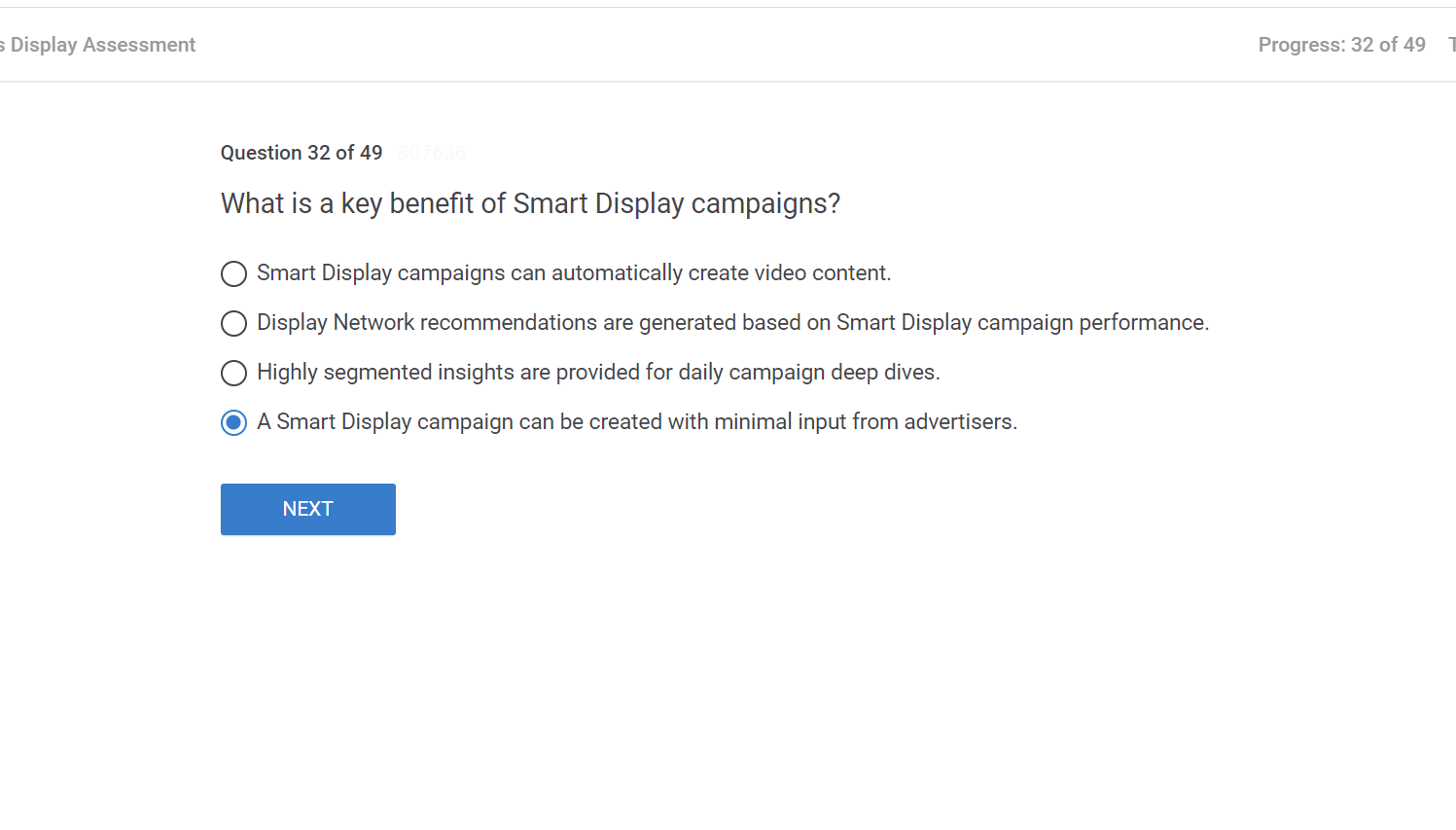 What is a key benefit of Smart Display campaigns
